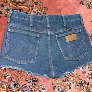 Wrangler Vintage Style 936PWD Mid Rise Denim Cut Offs 100% Cotton No Stretch